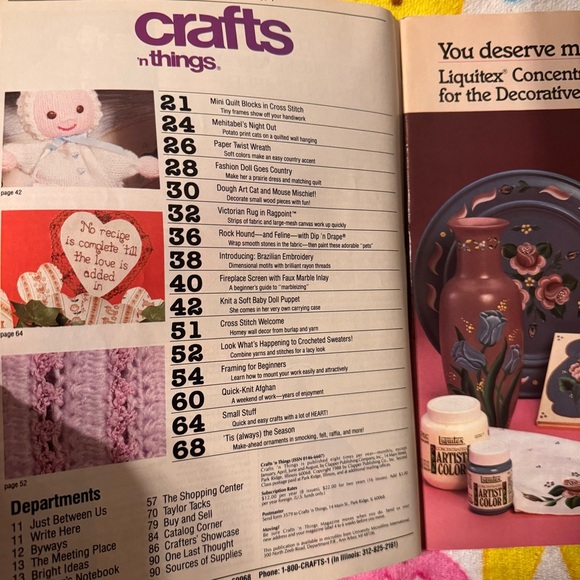 VTG Crafts n Things Magazine Feb 1989 Valentines Day Grannycore Tradwife - Picture 5 of 7
